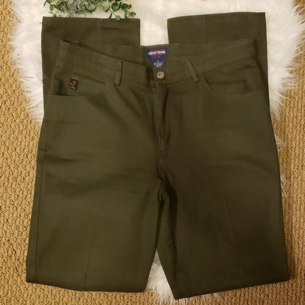 GUESS Vintage Pants color hunter green size 31
